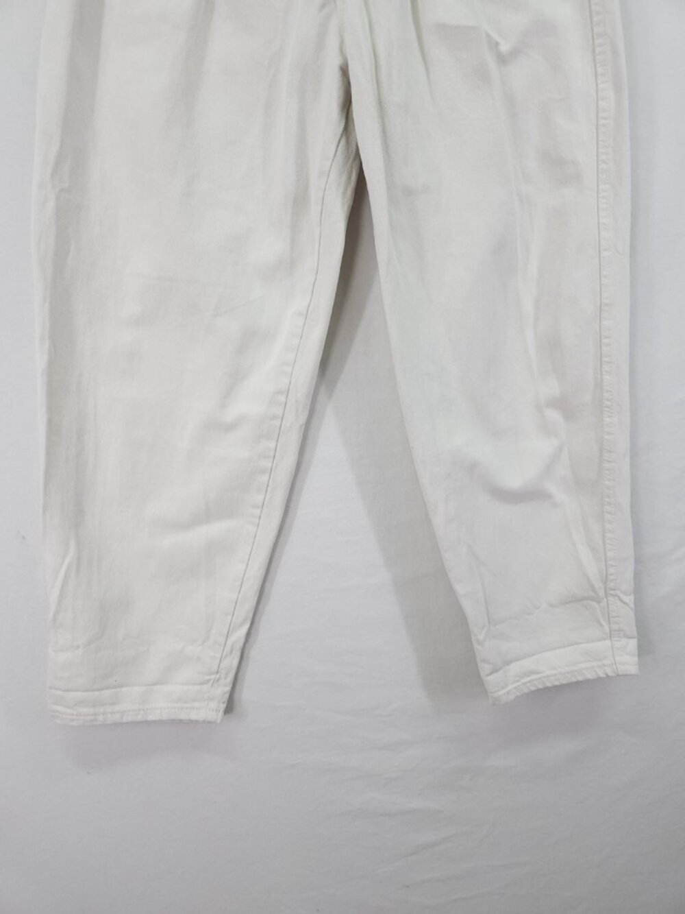 Zara High Waist Pleated Jeans Ivory Balloon Barrel Leg Womens Size 6 (27x26) - Picture 14 of 14